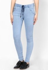 Tarama Aqua Blue Washed Jeans women