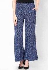 Taurus Blue Printed Trouser women