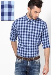 Tommy Hilfiger Blue Bell Pt / Twilight Blue Full Sleeve Casual Shirts men