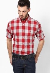 Tommy Hilfiger Rio Red Pt / Cloud Htr Full Sleeve Casual Shirts men