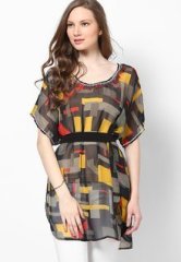 Tops And Tunics Black Printed Tunic women