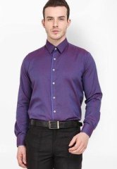 Torino Solid Purple Casual Shirt men