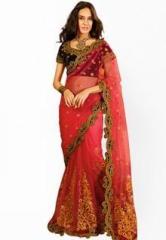 Touch Trends Pink Sarees women