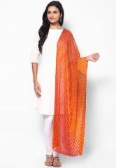 Tripti Chiffon Orange Printed Dupatta women