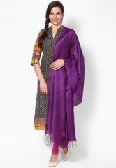 Tripti Purple Silk Dupatta women