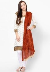 Tripti Silk Rust Dupatta women