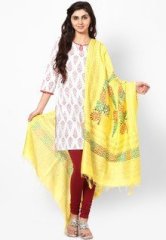 Tripti Silk Yellow Dupatta women