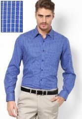 Turtle Checks Blue Formal Shirt men