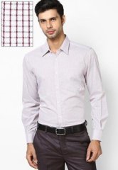 Turtle Checks Maroon Formal Shirt men