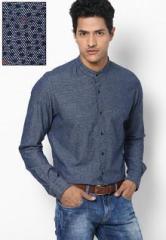 Turtle Printed Blue Casual Shirt men