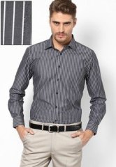 Turtle Striped Black Formal Shirt men