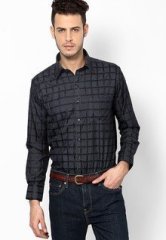 Tuxedo Checks Grey Casual Shirt men