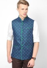 Tuxedo Printed Green Waistcoat men