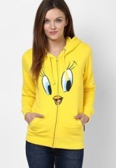 Tweety Yellow Printed Sweatshirt women