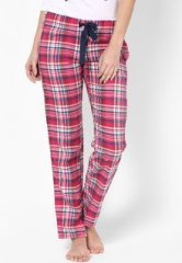 Under Colors Of Benetton Red Woven Checkered Pajama women