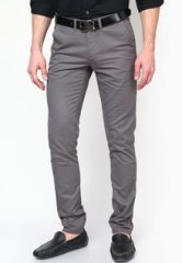 United Colors Of Benetton Grey Slim Fit Cross Pocket Basic Trouser men