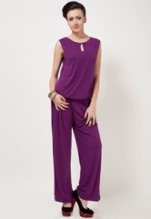 United Colors Of Benetton Purple Jumpsuit With Panel At Back women