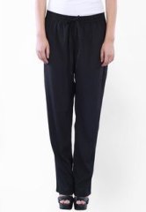 Uptowngaleria Black Solid Trouser women