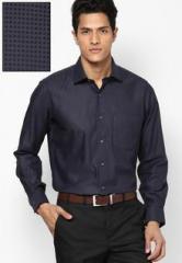 Van Heusen Black Checked Formal Shirt men