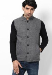 Van Heusen Grey Sleeve Less Waistcoats men