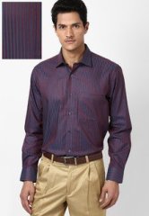 Van Heusen Maroon Full Sleeve Formal Shirt men