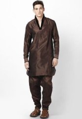 Varah Brown Pathani Kurta Set men