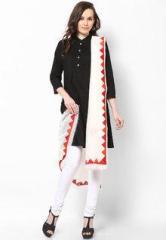 Vedanta Off White Embroidered Dupattas women