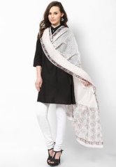 Vedanta Off White Printed Dupatta women