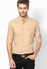 Velloche Beige Casual Shirts men