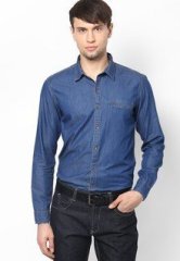 Velloche Denim Washed Full Sleeve Shirt men