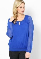 Vero Moda Blue Long Sleeve Top women