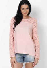 Vero Moda Pink Full Sleeve Top women