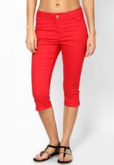 Vero Moda Red Stretchable Capris women