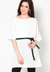 Westhreads Poncho Sleeve White Solid Kaftan women