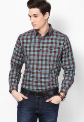 Wrangler Burgandy Casual Shirt men