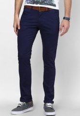 Wrangler Navy Blue Casual Trouser men