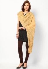 Xora Gold Printed Dupatta women