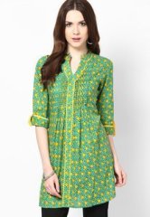 Xora Green Printed Tunic women