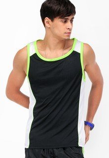 Yepme Solid Black Round Neck Vests men