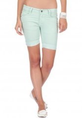 Yepme Solid Sea Green Shorts women