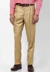 Zeco Solid Khaki Formal Trouser men