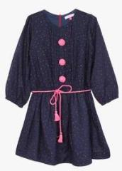 My Little Lambs Navy Blue Casual Dresses & Frocks girls