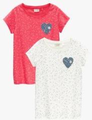 Next Heart Print T Shirts Two Pack girls