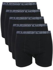 River Island Pack Of 5 Black Trunks men