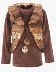 Little Kangaroos Brown Winter Jacket girls