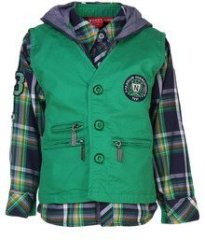 Noddy Green Casual Shirt With Waistcoat boys