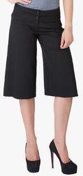 335th Black Colored Solid Capri Women