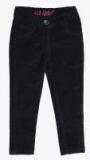 612 League Black Solid Regular Fit Regular Trouser Girls