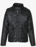 612 League Black Solid Winter Jacket Boys