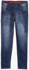 612 League Blue Regular Fit High Rise Clean Look Jeans girls